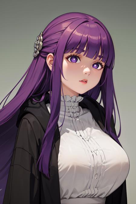 08699-1876763037-masterpiece, best quality, absurdres, perfect anatomy, 1girl, solo, FernFrieren, very long hair, purple eyes, (purple pupils), w.png